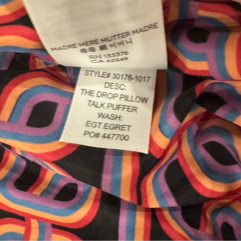 MOTHER The Drop Pillow Talk Puffer Jacket vegan leather white ecru size large - Picture 14 of 16